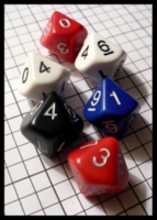 Dice : Dice - 10D - Group Red Blue White and Black - Ebay May 2010